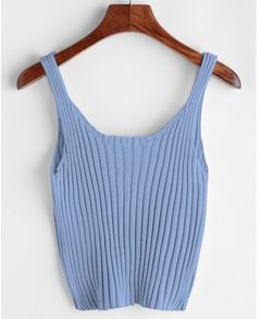 Blue Ribbed Tank